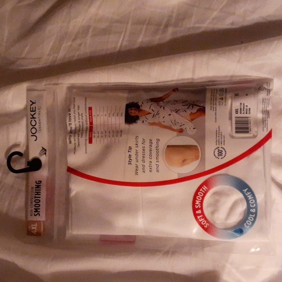 Jockey Non-Compression Slip Short - White - Picture 2 of 4